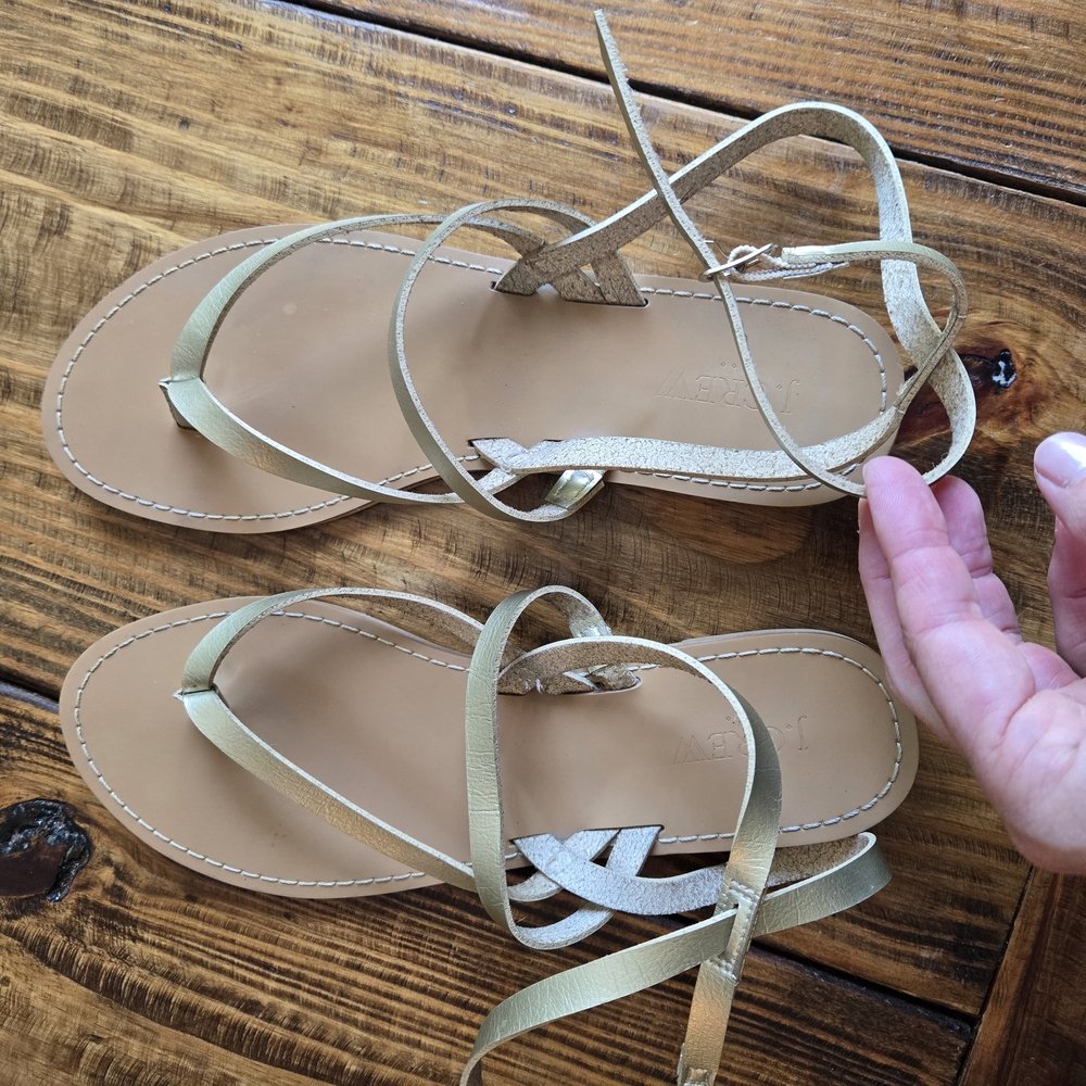 Elegant Gold Strappy Sandals